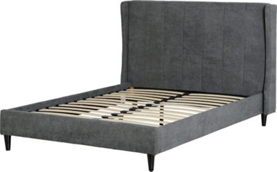 Amelia 4ft6 Double Bed Frame in Dark Grey Fabric