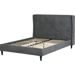 Amelia 4ft6 Double Bed Frame in Dark Grey Fabric