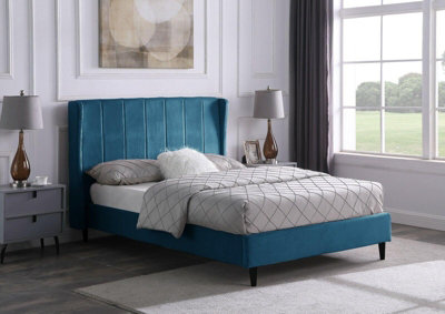 King size 2024 blue headboard