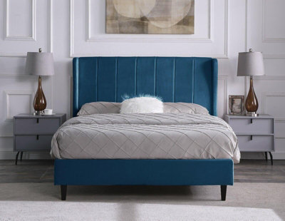 Blue deals headboard king