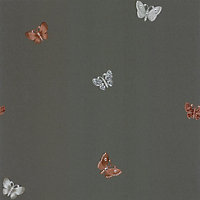 Amelia Butterfly Charcoal & Rose