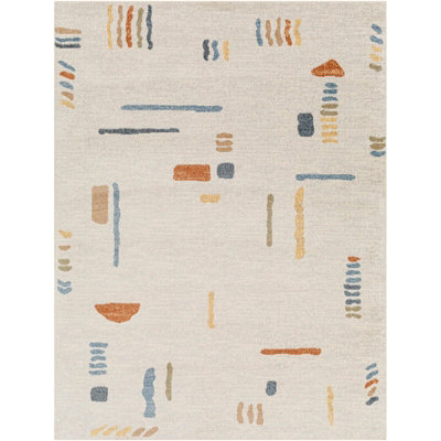 AMELIA Machine Washable Modern Beige Area Rug 160 x 213 cm