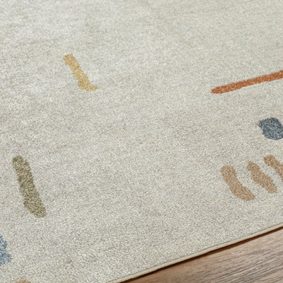 AMELIA Machine Washable Modern Beige Area Rug 160 x 213 cm