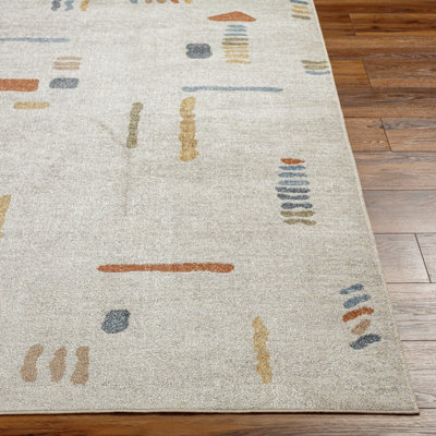 AMELIA Machine Washable Modern Beige Area Rug 160 x 213 cm