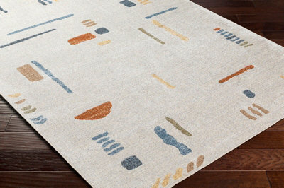 AMELIA Machine Washable Modern Beige Area Rug 160 x 213 cm