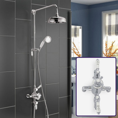 Amelie Round Concealed Thermostatic Shower Valve With Bottom Outlet