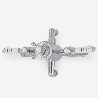 Amelie Round Concealed Thermostatic Shower Valve With Bottom Outlet - 6