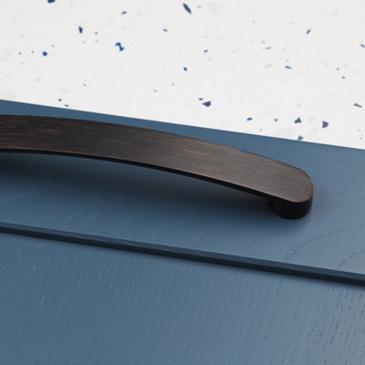 American Brushed Copper Kitchen Cabinet Handle 160mm Hole Centres