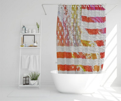 American Flag Flare (Shower Curtain) / Default Title Price Comparisons | Compare The Build