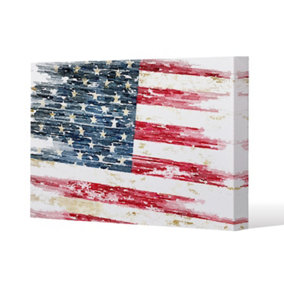 American Grunge Flag (Canvas Print) / 152 x 101 x 4cm