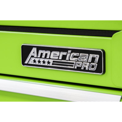 American Pro Rollcab 6 Drawer With Ball Bearing Slides 4 Keys Green AP4106HV