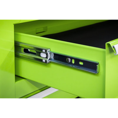 American Pro Rollcab 6 Drawer With Ball Bearing Slides 4 Keys Green AP4106HV - 3
