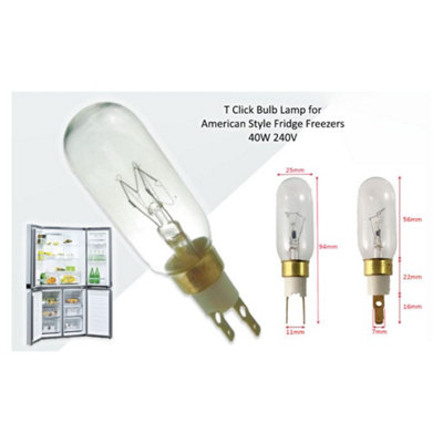American Style T Click 40W 240V Fridge Freezer Bulb Lamp by Ufixt