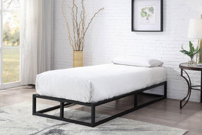 Amersham Low Platform Black Metal Single Bed Frame 3ft