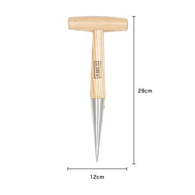 AMES HAND DIBBER STAINLESS STEEL