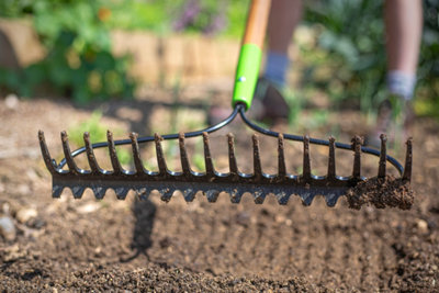 AMES High-Quality Carbon Steel Double Sided Soil Garden Rake - L 152 cm ...