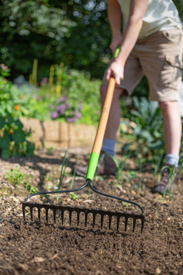 AMES High-Quality Carbon Steel Double Sided Soil Garden Rake - L 152 cm ...