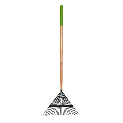 AMES High-Quality Carbon Steel Flat Tine Garden Leaf Rake -  L 152 cm x W 61 cm x D 7.5 cm