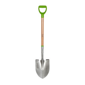 AMES High-Quality Carbon Steel Pointed Garden Shovel - L 111 cm x W 21 cm x D 12.2 cm
