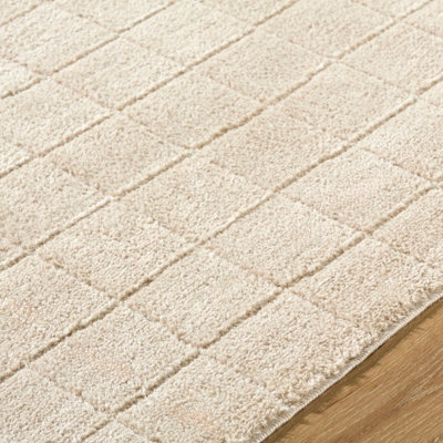 AMINA Our PNW Home x Livabliss Scandi High Pile Light Beige/Light Brown Area Rug 160 x 213 cm