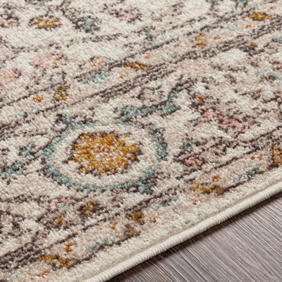 AMIRA Vintage Traditional Oriental Boho Burnt Orange Area Rug 160 x 213 cm