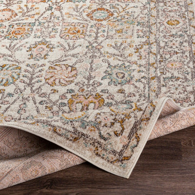 AMIRA Vintage Traditional Oriental Boho Burnt Orange Area Rug 160 x 213 cm