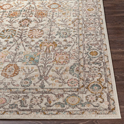 AMIRA Vintage Traditional Oriental Boho Burnt Orange Area Rug 160 x 213 cm