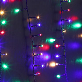 AMOS 1000 LED Multi Colour Christmas String Lights with Memory Function Timer