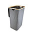 AMOS 100L Square Laundry Basket with Lid - Grey