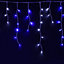 AMOS 1200 LED Blue &  White Christmas Icicle Lights with Memory Function Timer