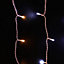AMOS 1200 LED Warm White Christmas Icicle Lights with Memory Function Timer