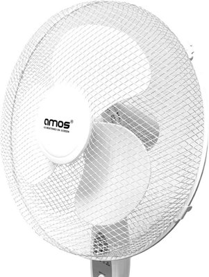 AMOS 16 Inch Pedestal Fan Oscillating Control 3-speed Settings Adjustable Height Portable Indoor Cooling Solution