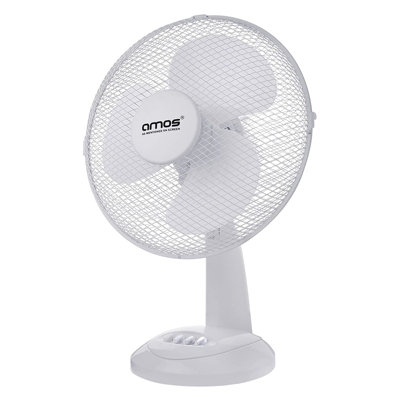 AMOS 16" Oscillating  3 Speed Desktop Table Fan Portable Adjustable Electric Tilting Air Cooling Home Office Fan