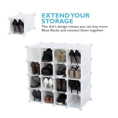 Shoe Slot Storage Organizer Adjustable Plastic Shoe Rack - Temu United Arab  Emirates
