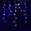 AMOS 200 LED Battery Powered Christmas Icicle Lights In Blue & White with Memory Function Timer