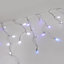 AMOS 200 LED Battery Powered Christmas Icicle Lights In Blue & White with Memory Function Timer