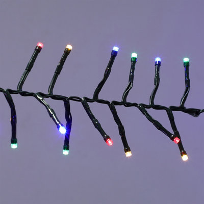 AMOS 240 LED Multi Colour Christmas Cluster Lights with Memory Function Timer