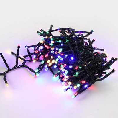 AMOS 240 LED Multi Colour Christmas Cluster Lights with Memory Function Timer