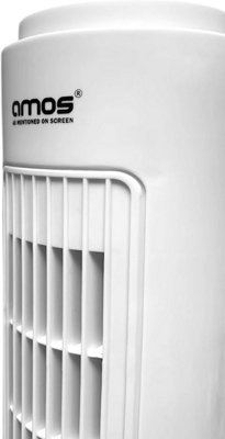 AMOS 29 Inch Tower Oscillating 3 Speed And Timer Free Standing Slim Air Cooling Home Office Fan White