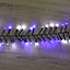 AMOS 300 LED Battery Powered Christmas Cluster Lights Blue & White with Memory Function Timer