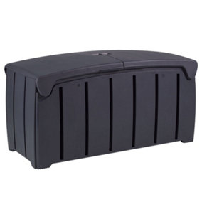AMOS 322L Outdoor Garden Storage Box - Black