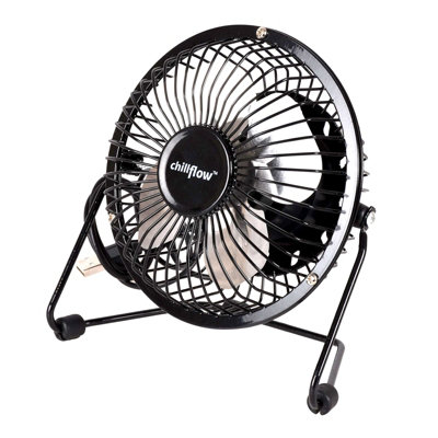 AMOS 4 Inch USB Desk Fan Adjustable 360 Tilting Fan