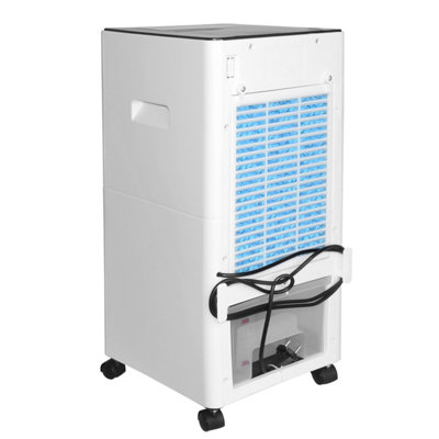 AMOS Air Cooler Humidifier Three Fan Speed With Digital Display And Remote Control 5L Water Tank 12 Hour Timer 65W - White
