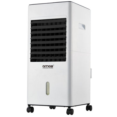 AMOS Air Cooler with Heat Function 3 Fan Speed Digital Display & Remote Control 5L Water Tank 12h Timer 65-2000W - Black