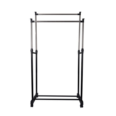 AMOS Double Rail Portable Heavy Duty Extendable Clothes Rack 15kg Capacity