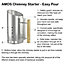 AMOS Easy Pouring Steel Charcoal Chimney Starter with Handle Barbecue Lightning Kit