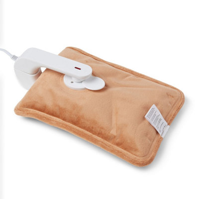 AMOS Eezy Rechargeable Electric Hot Water Bottle Bed Warmer with Hand Heat Pad Glove - Coffee