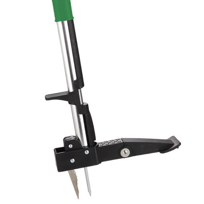 AMOS Mechanical Weed Puller 4-Claw & Foot Pedal, Telescopic Root Remover, Stand-up Manual Tool