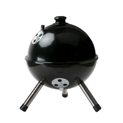 AMOS Portable 12" Charcoal Barbeques Grill - Black