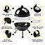 AMOS Portable 12" Charcoal Barbeques Grill - Black